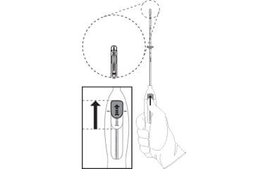Illustration shows how to load a Kyleena (levonorgestrel-releasing intrauterine system) 19.5 mg IUD into the insertion tube.